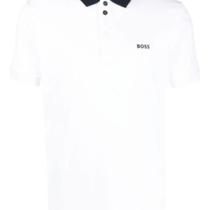 BOSS  embroidered-logo cotton polo shirt