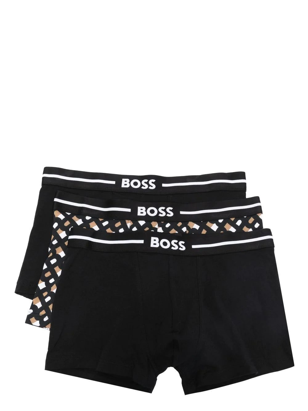 BOSS logo print boxers