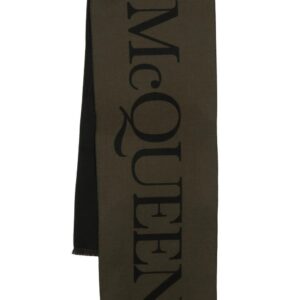 Alexander McQueen intarsia-knit logo scarf