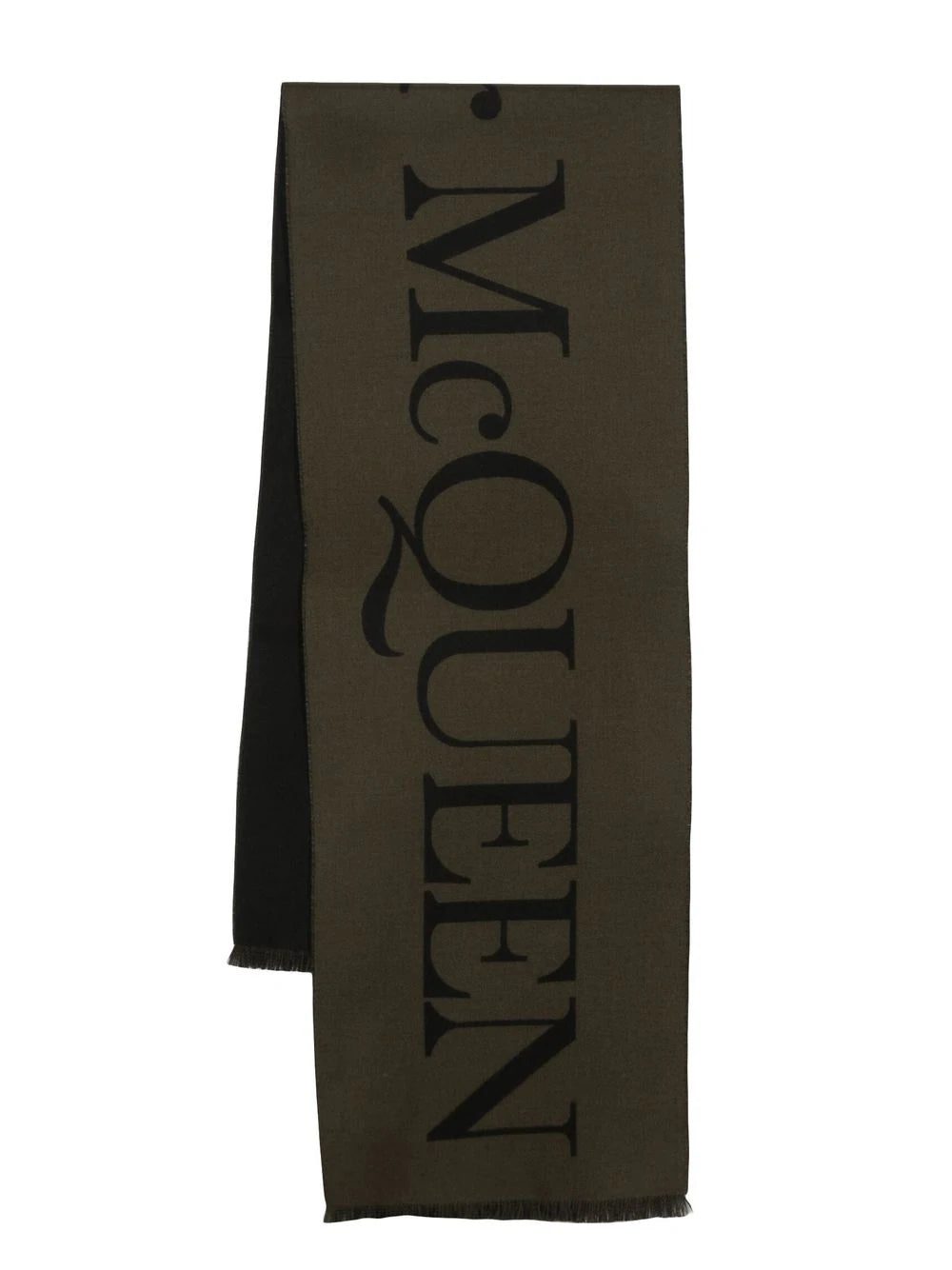 Alexander McQueen intarsia-knit logo scarf