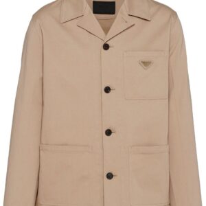 Prada  logo-plaque gabardine jacket