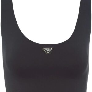 Prada stretch-jersey crop top