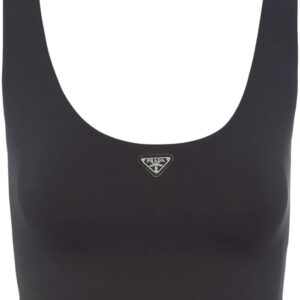 Prada stretch-jersey crop top