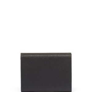 Prada small logo-plaque leather wallet