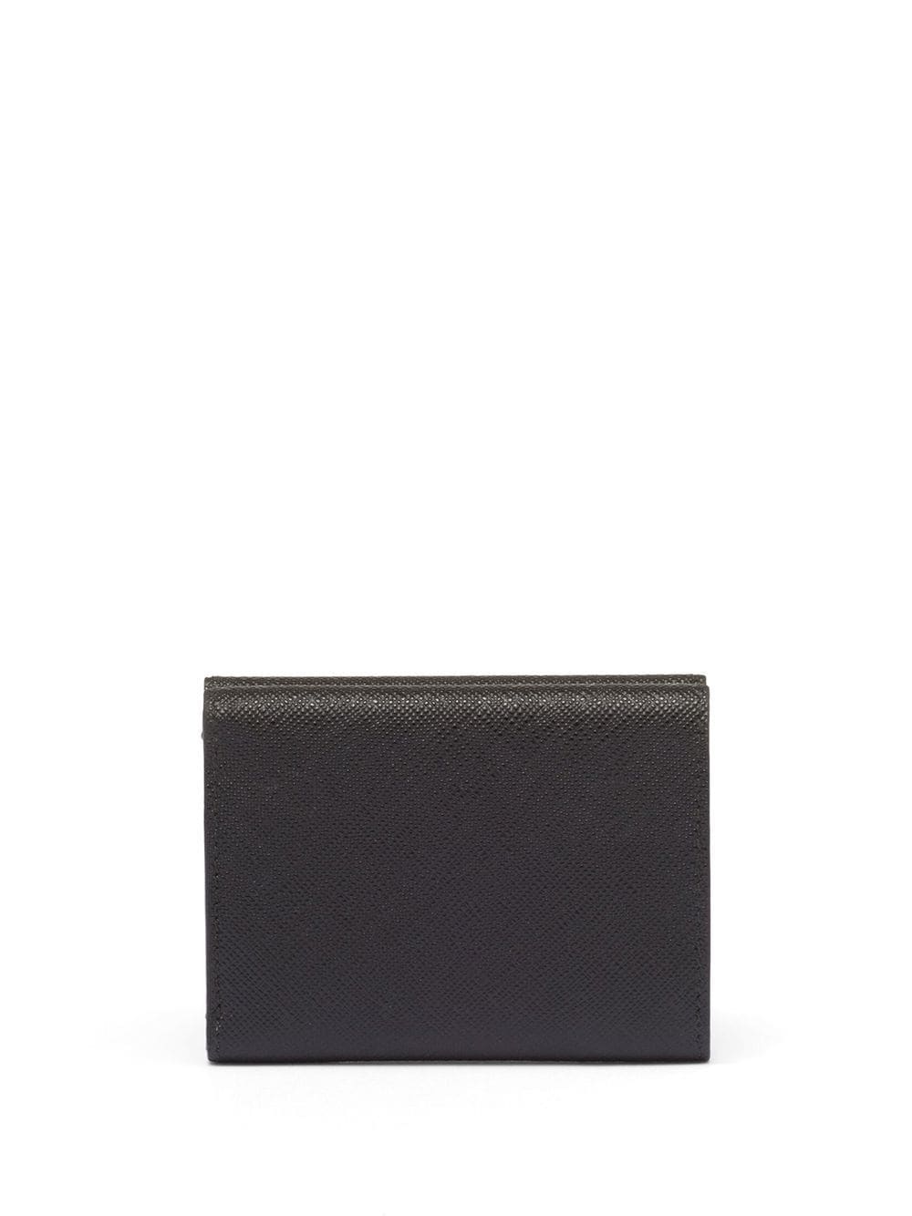 Prada small logo-plaque leather wallet
