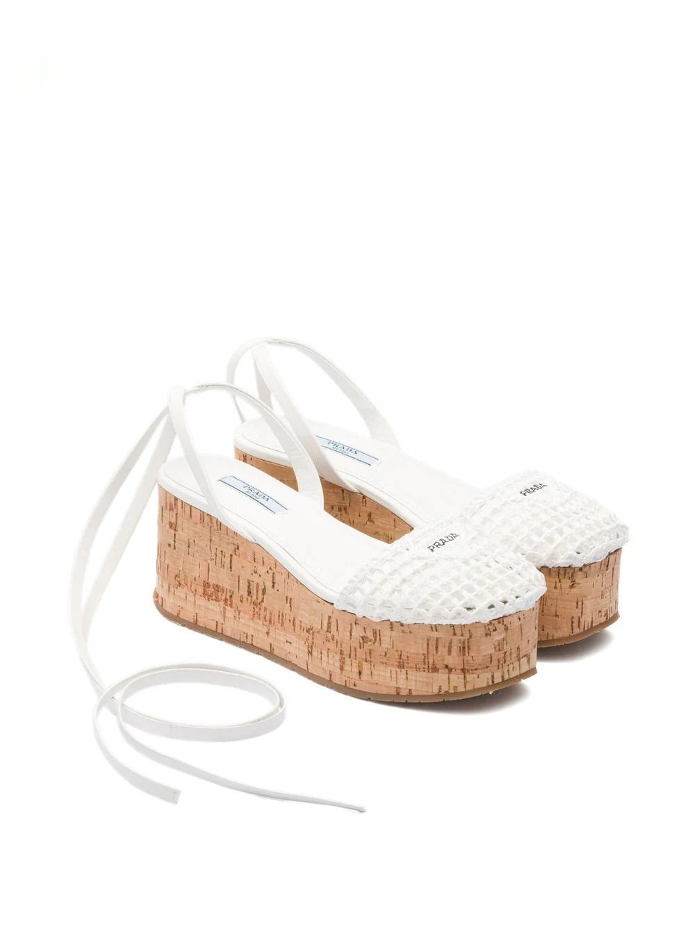 Prada raffia wedge sandals - Image 2