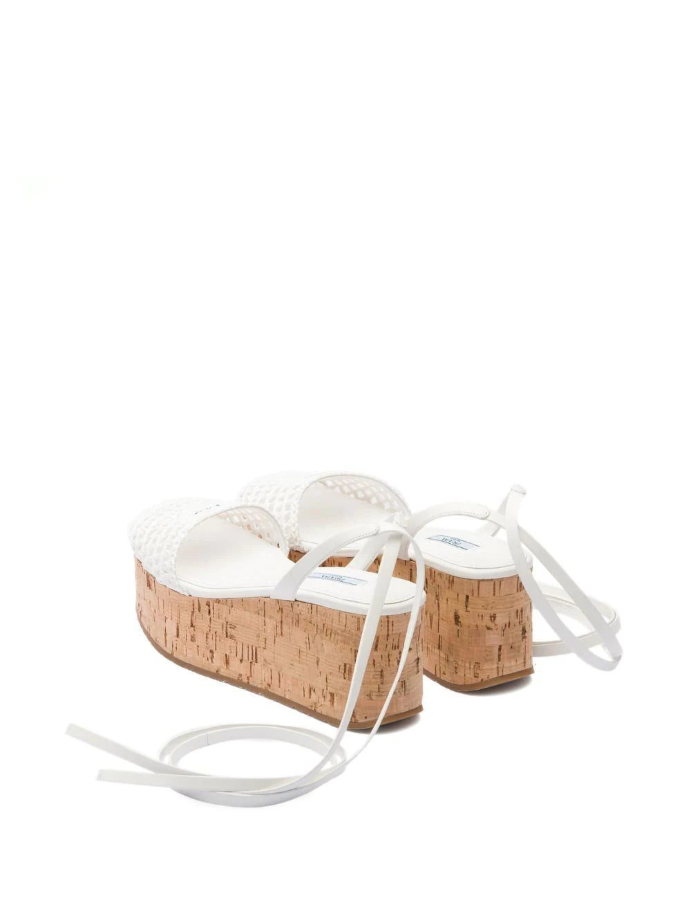 Prada raffia wedge sandals - Image 3