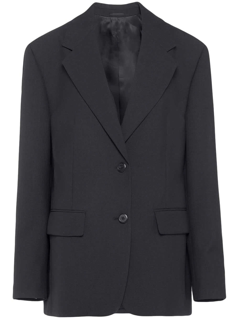 Prada single-breasted virgin wool blazer