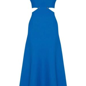 Alexander McQueen  off-shoulder flared midi dress