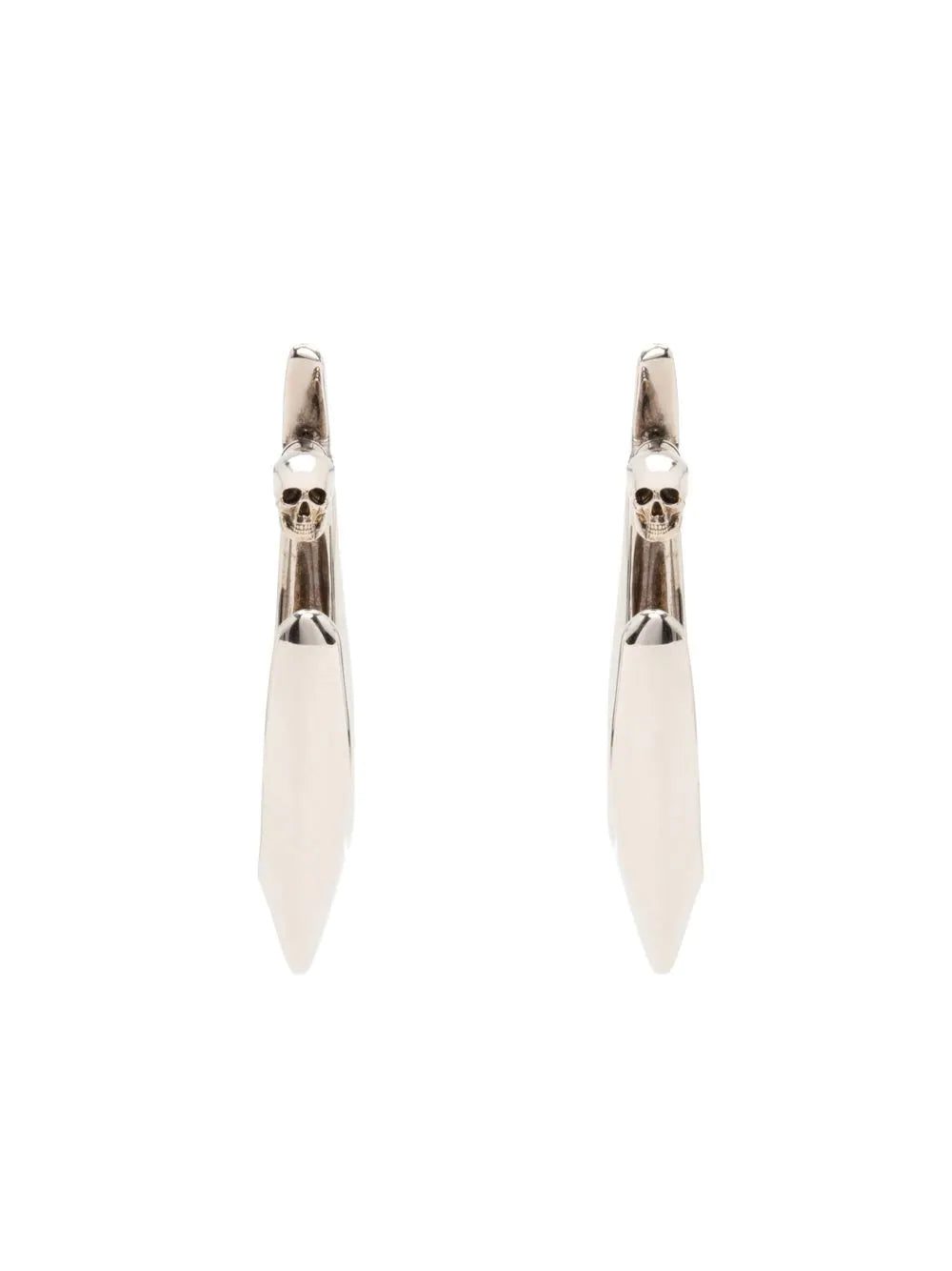 Alexander McQueen skull fastening polished-finish earrings - Image 4