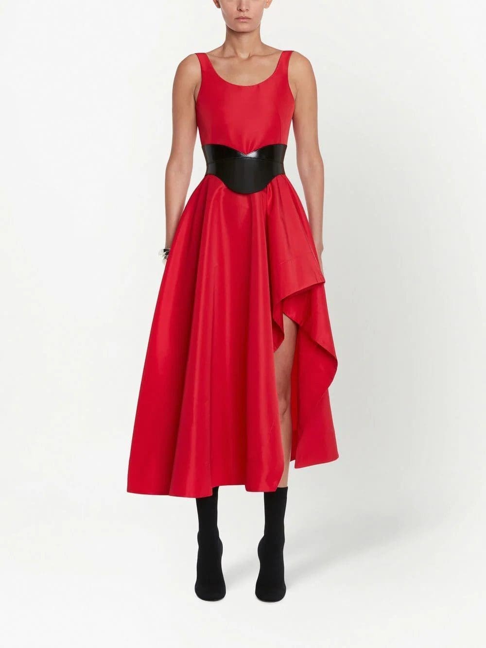 Alexander McQueen asymmetric draped midi dress - Image 2