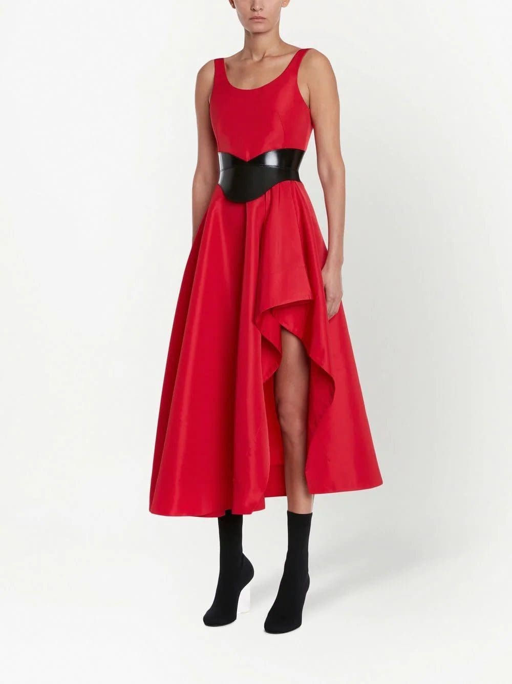Alexander McQueen asymmetric draped midi dress - Image 3