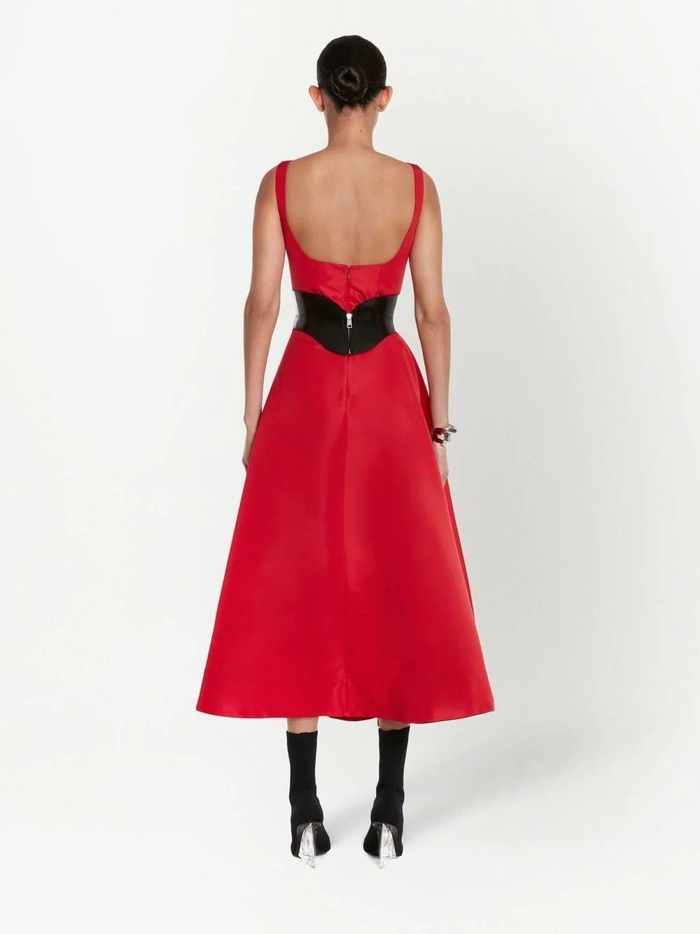 Alexander McQueen asymmetric draped midi dress - Image 4