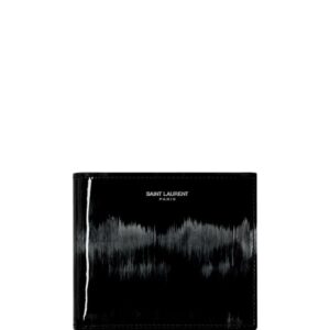 Saint Laurent logo-stamp leather wallet