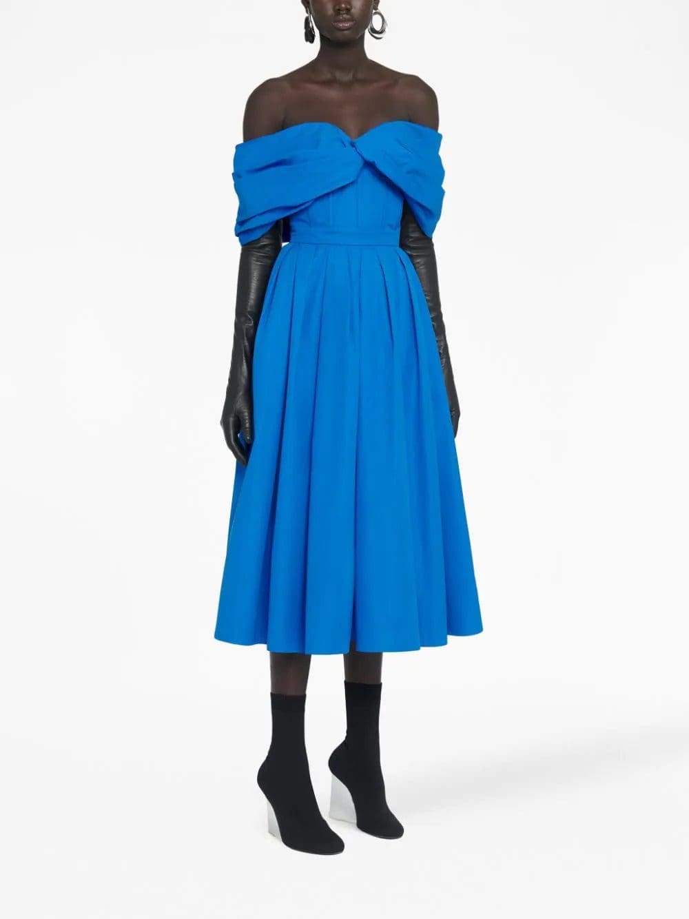 Alexander McQueen off-shoulder bow-embellished dress - Image 3