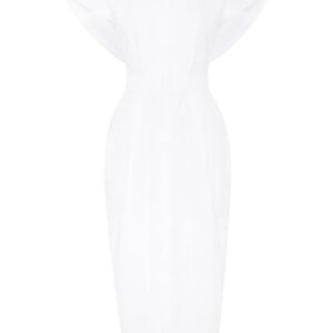 Alexander McQueen  collared short-sleeved midi dress