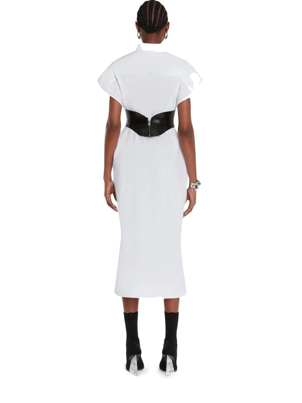 Alexander McQueen collared short-sleeved midi dress - Image 4