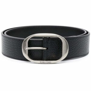 Tom Ford engraved-logo buckle belt