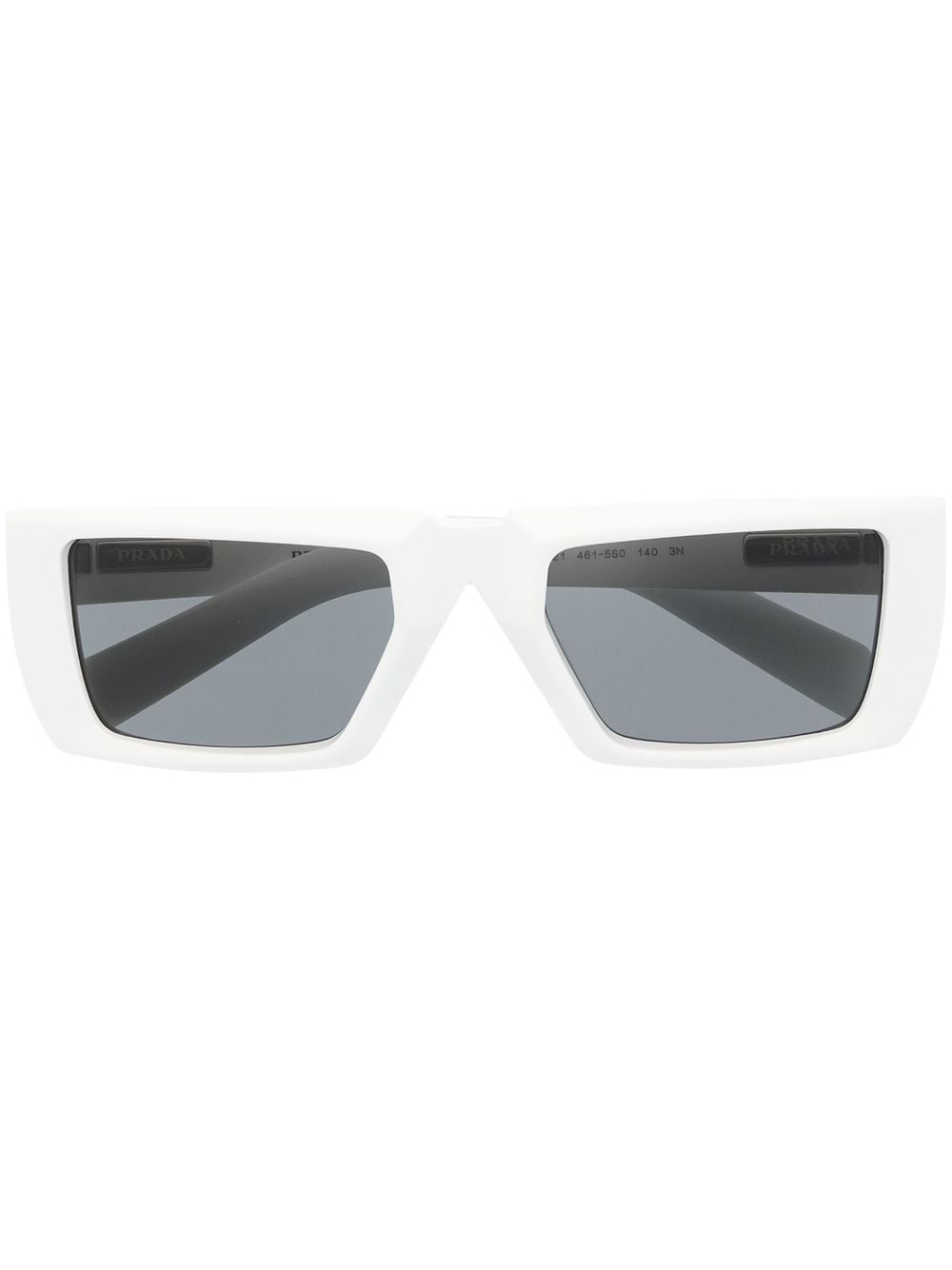 Prada Eyewear logo-lettering rectangle-frame glasses