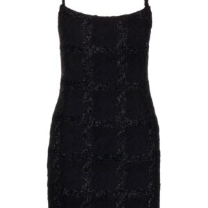 Versace Medusa Spiked tweed minidress