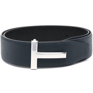 Tom Ford T logo-buckle leather belt