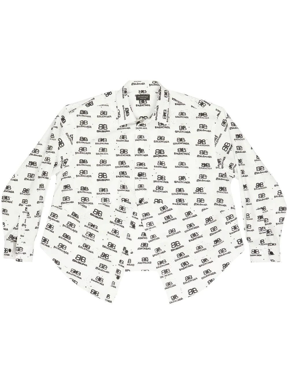 Balenciaga logo-print long-sleeve shirt