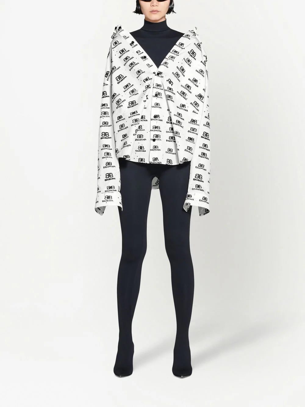 Balenciaga logo-print long-sleeve shirt - Image 2