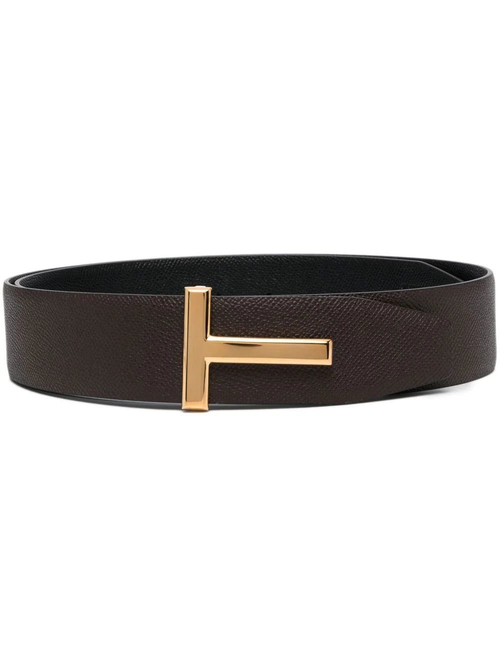 TOM FORD reversible T logo leather belt