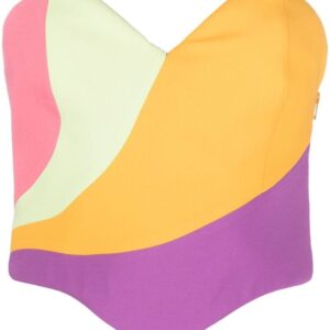 Moschino colour-block bustier top