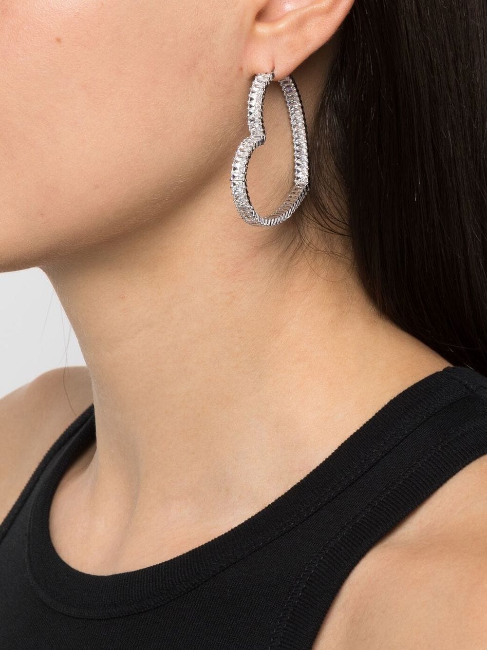 Swarovski Matrix heart-hoop earrings - Image 2
