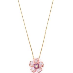 Swarovski glass flower charm necklace