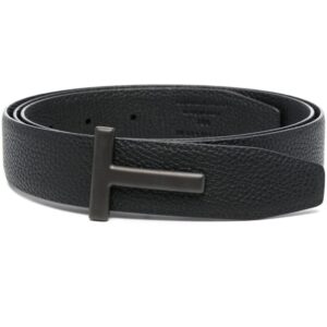 Tom Ford logo buckle leather belt