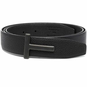 Tom Ford logo buckle leather belt