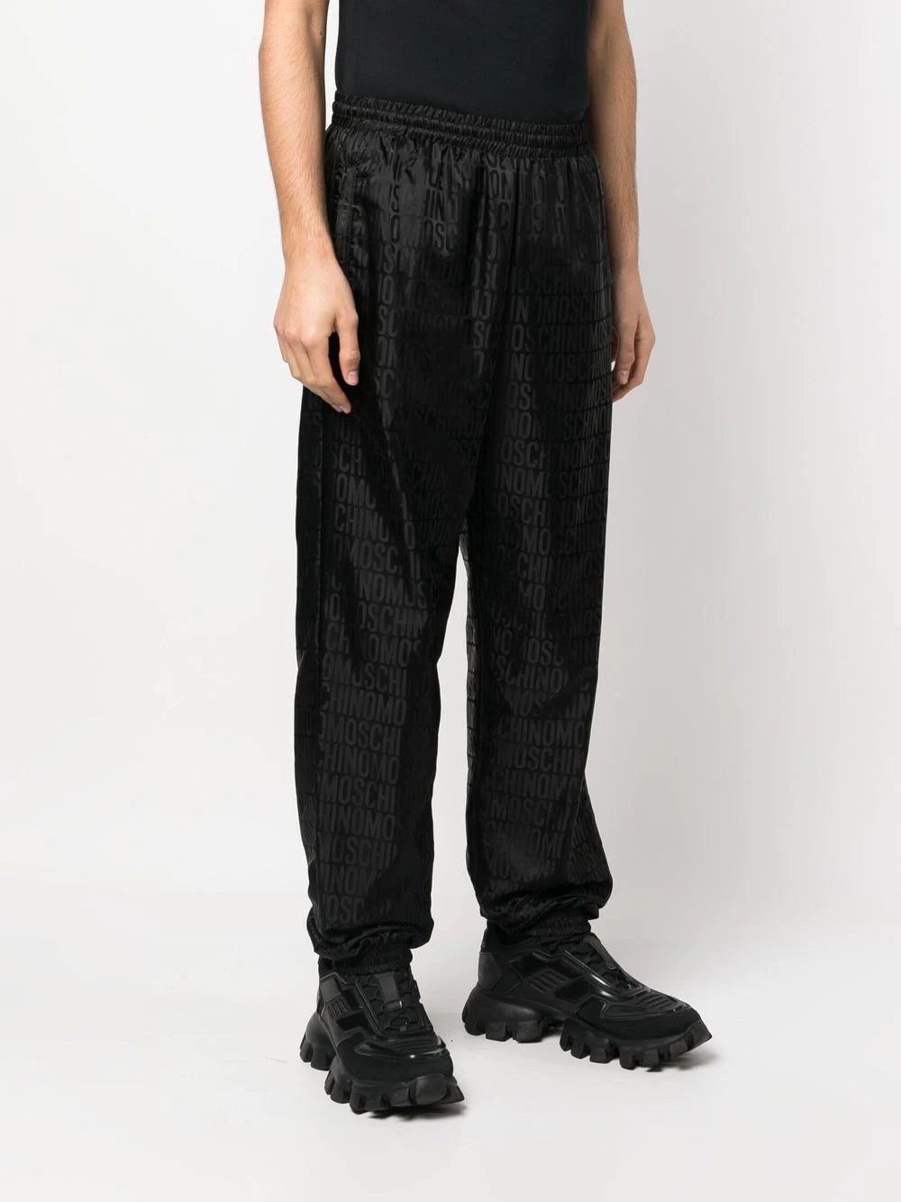 Moschino monogram-jacquard track pants - Image 3