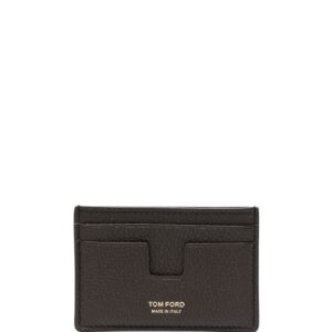 TOM FORD logo-print leather cardholder
