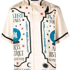 Amiri graphic-print silk shirt