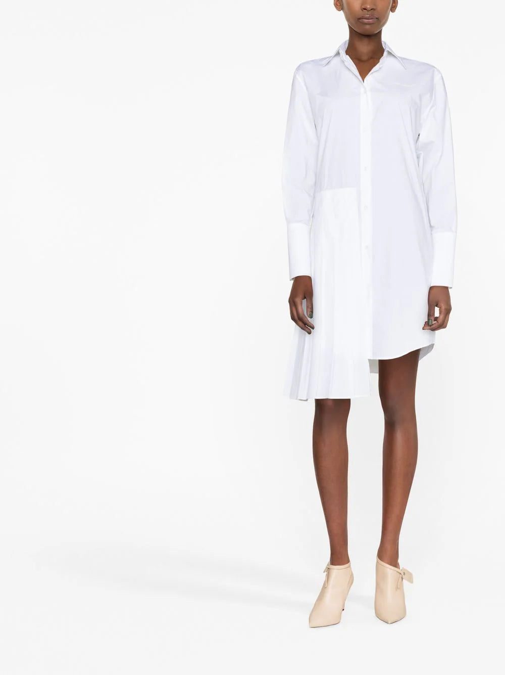 Off-White Diag plissé cotton shirt dress - Image 2