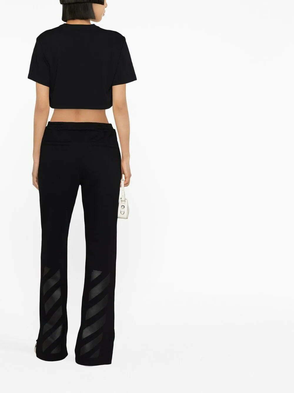 Off-White logo-embroidered cropped T-shirt - Image 4