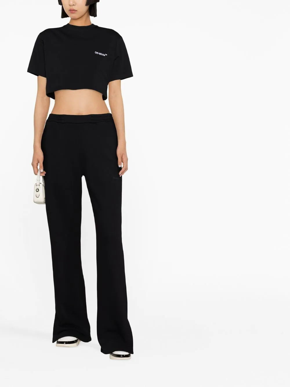 Off-White logo-embroidered cropped T-shirt - Image 2