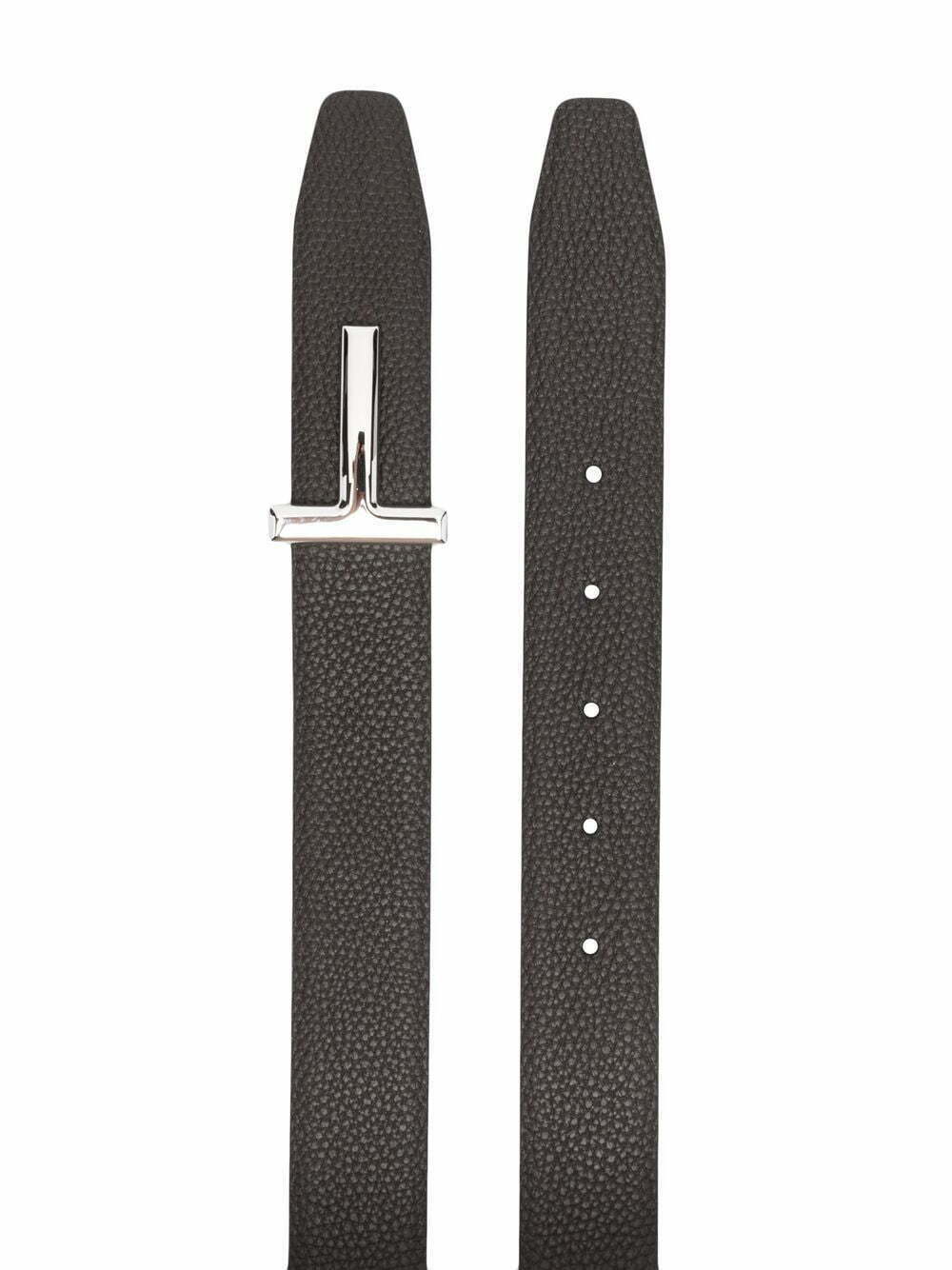 Tom Ford logo-plaque leather belt - Image 2