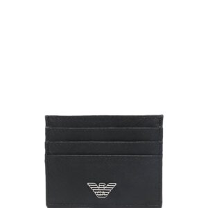 Emporio Armani logo-plaque leather cardholder