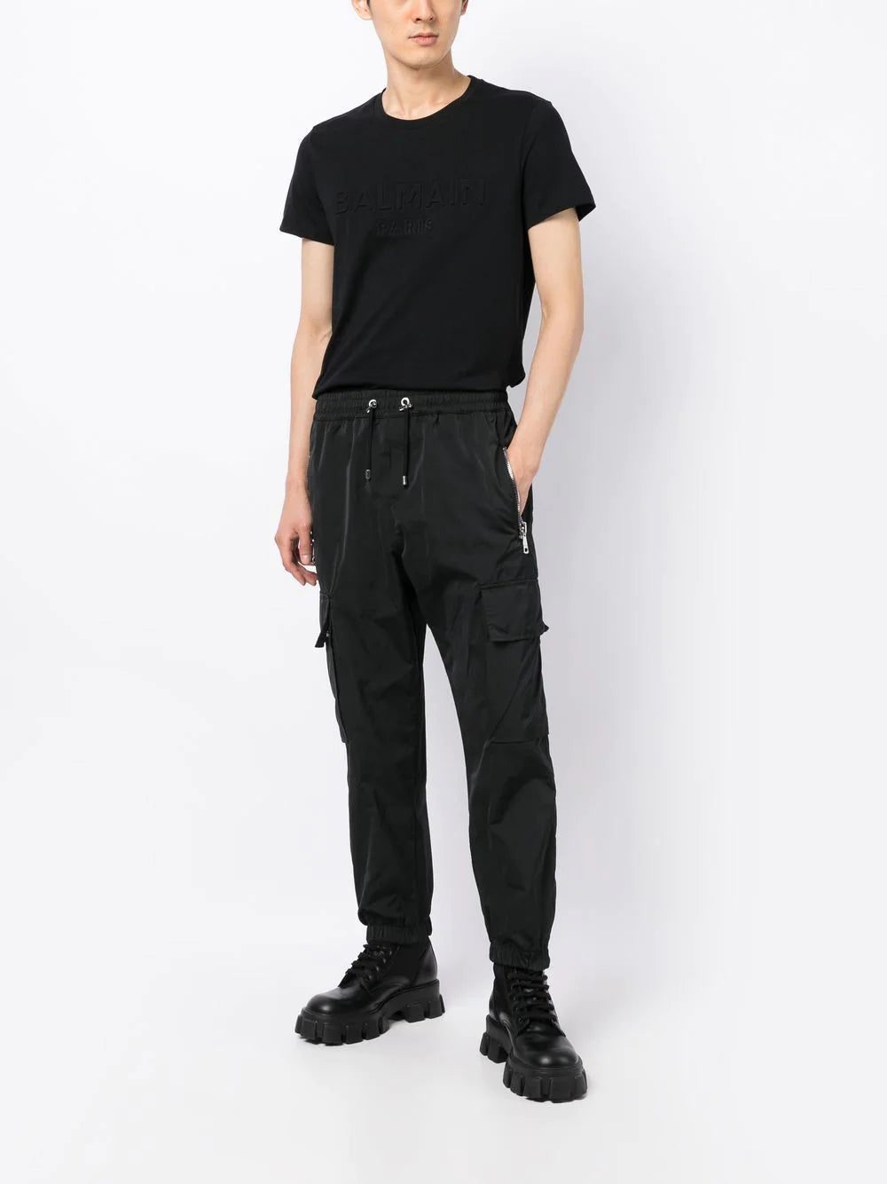 Balmain logo-embossed cotton T-shirt - Image 2