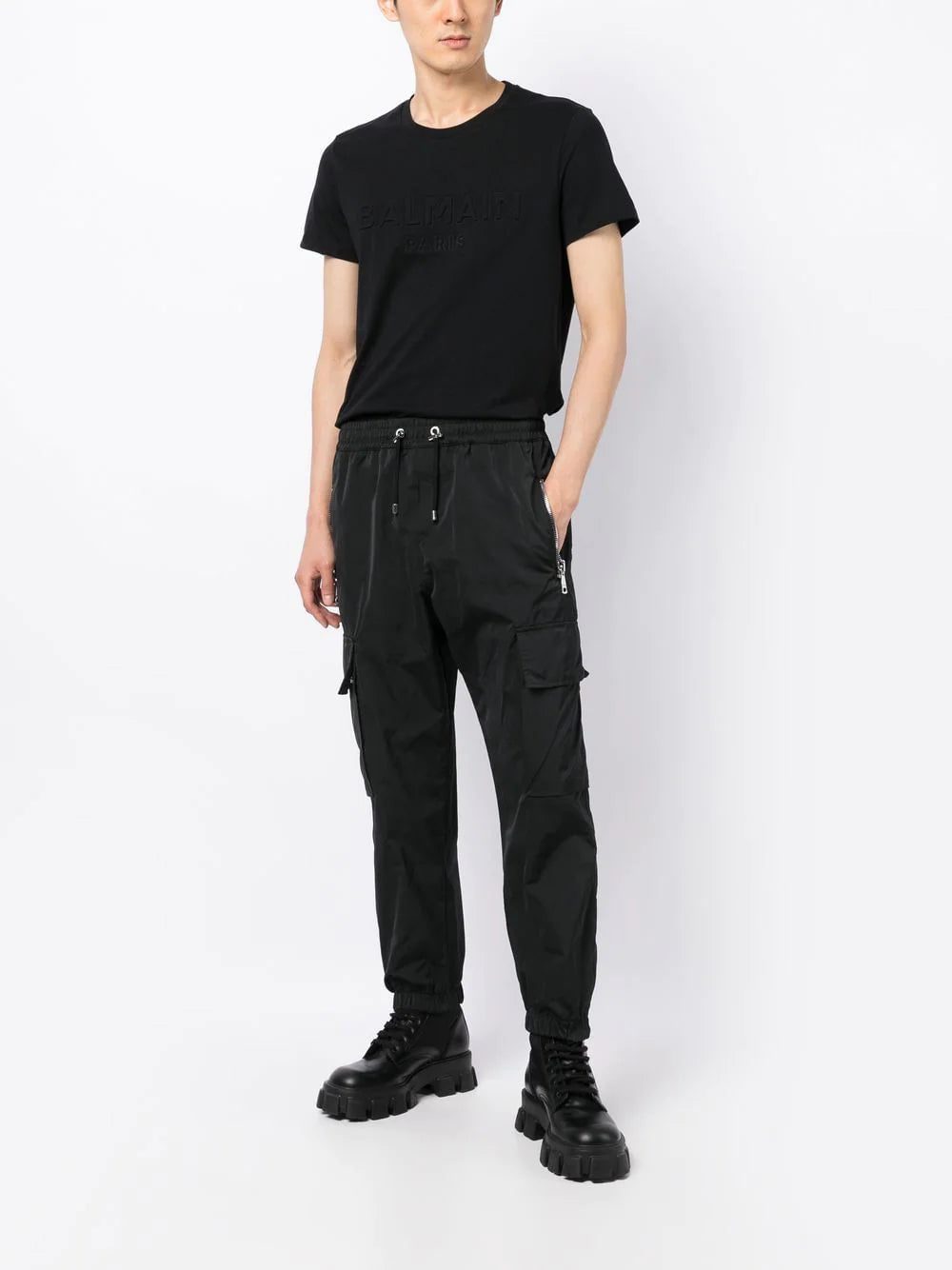 Balmain logo-embossed cotton T-shirt - Image 2