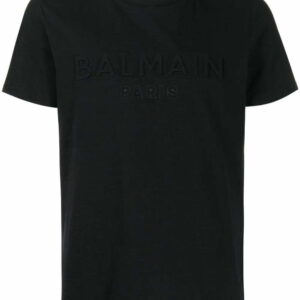 Balmain  logo-embossed cotton T-shirt