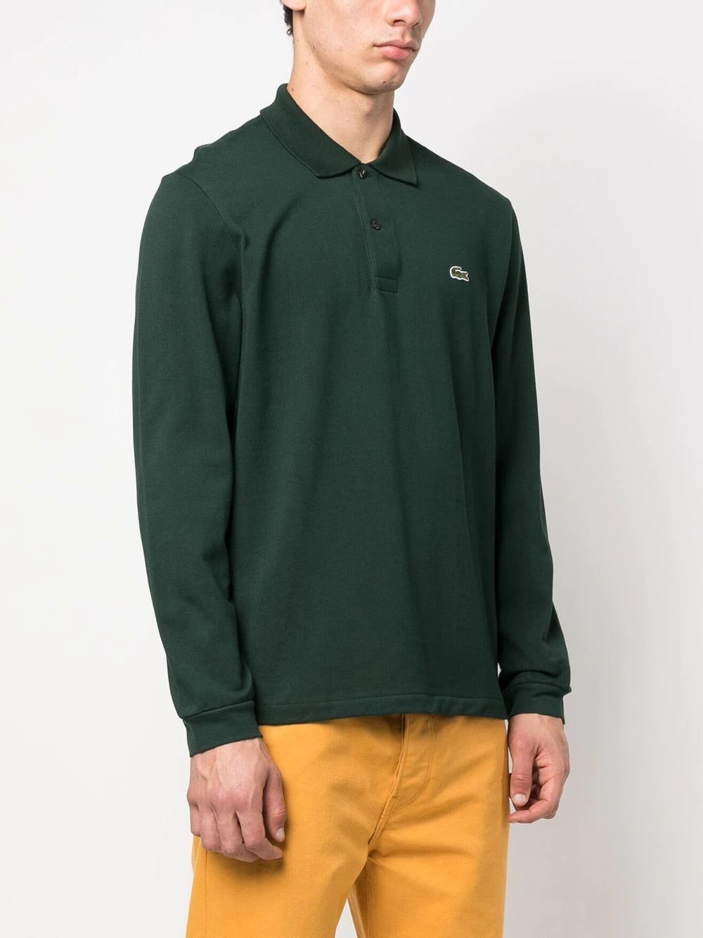 Lacoste embroidered-logo long-sleeve polo shirt - Image 3