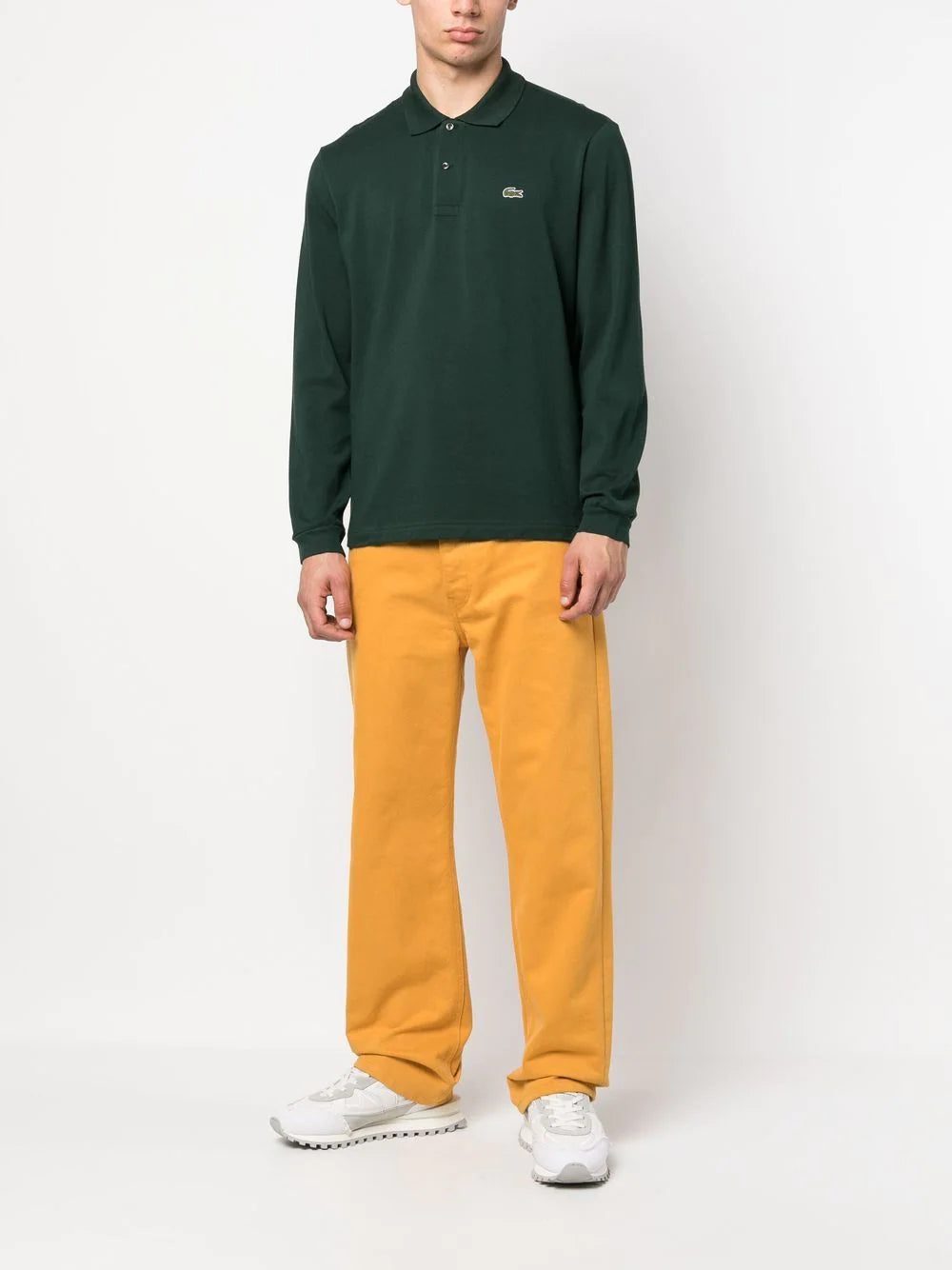 Lacoste embroidered-logo long-sleeve polo shirt - Image 2