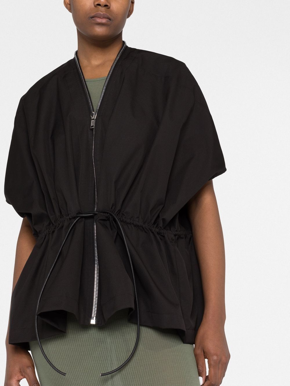 Rick Owens Sail short-sleeve leather jacket - Image 3