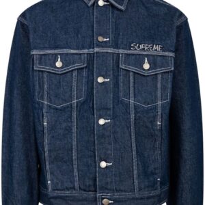 Supreme  x Smurfs denim trucker jacket