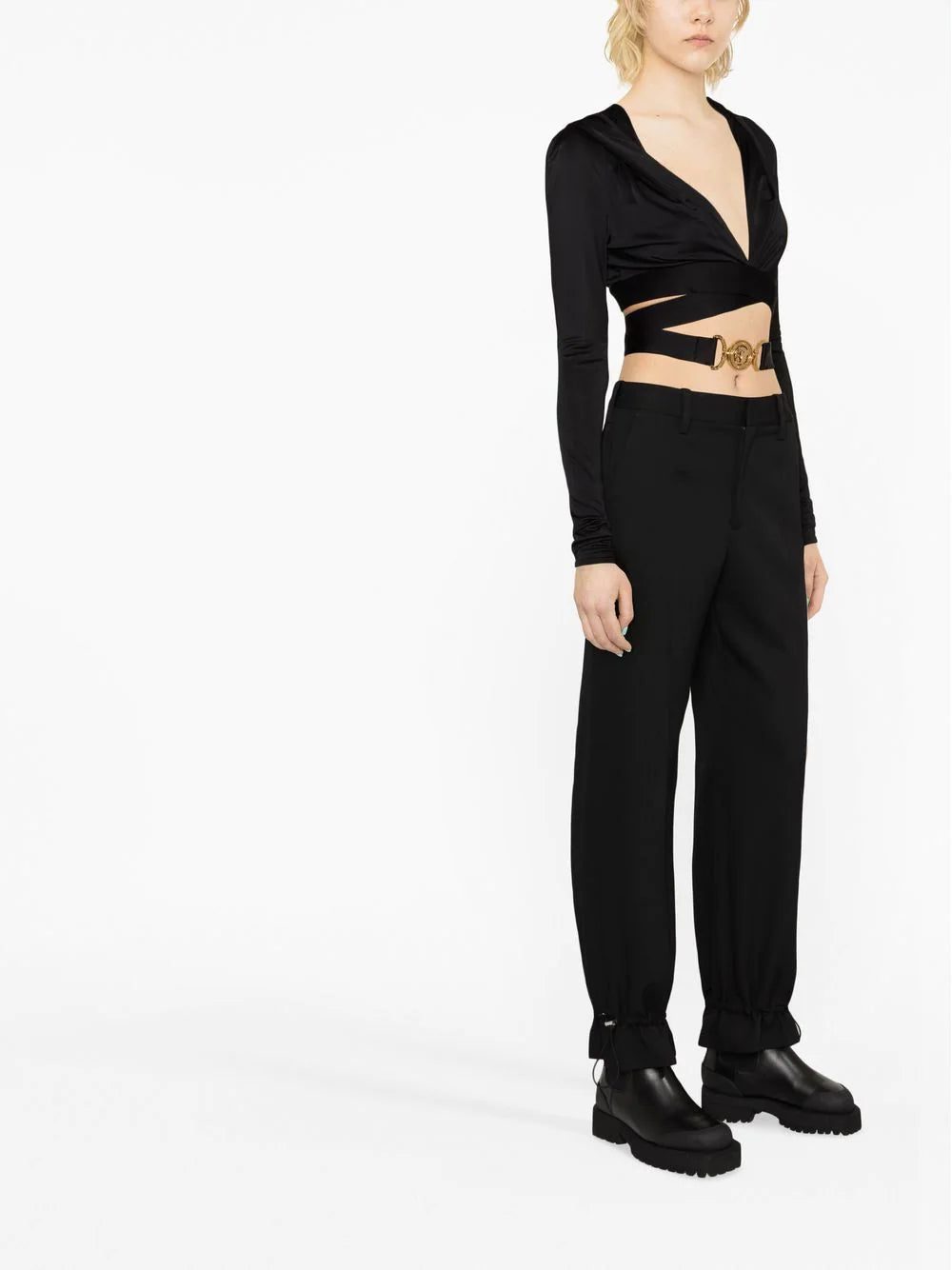 Versace Medusa Biggie crop hoodie - Image 3