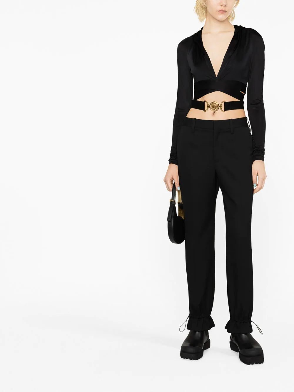 Versace Medusa Biggie crop hoodie - Image 2